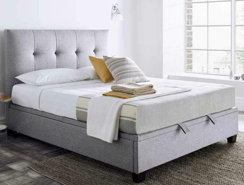Kaydian Walkworth Marbella Grey Fabric Ottoman Bed Frame