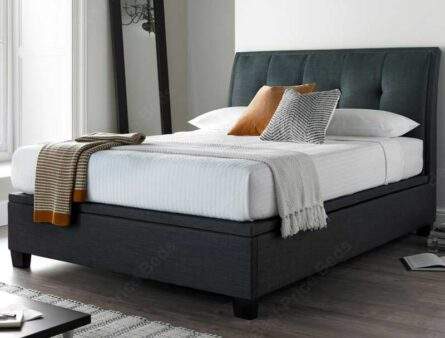 Kaydian Accent Slate Fabric Ottoman Bed Frame