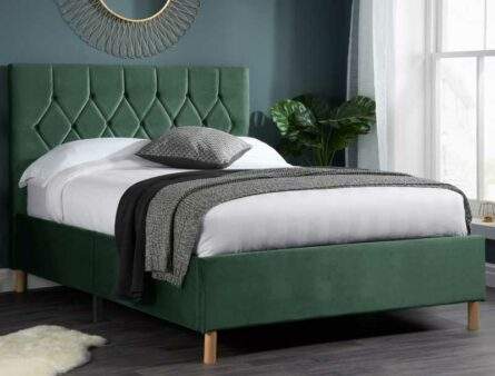 Birlea Loxley Green Fabric Bed Frame