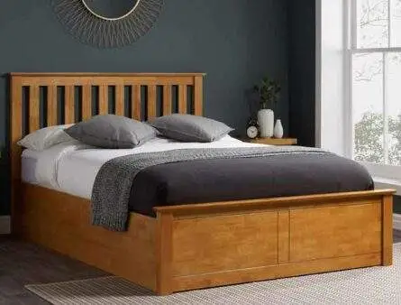 Birlea  Oak Colour Wood Ottoman Bed Frame