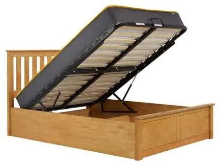 Birlea  Oak Colour Wood Ottoman Bed Frame