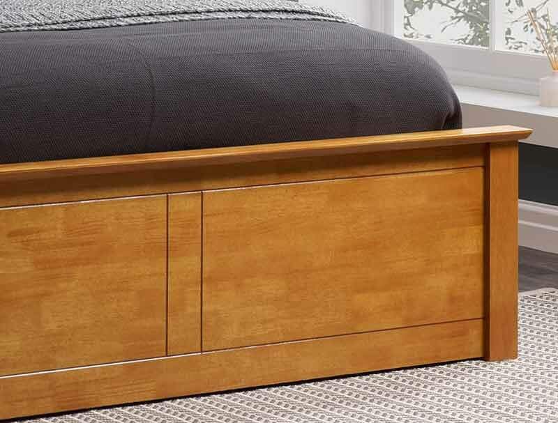 Birlea  Oak Colour Wood Ottoman Bed Frame