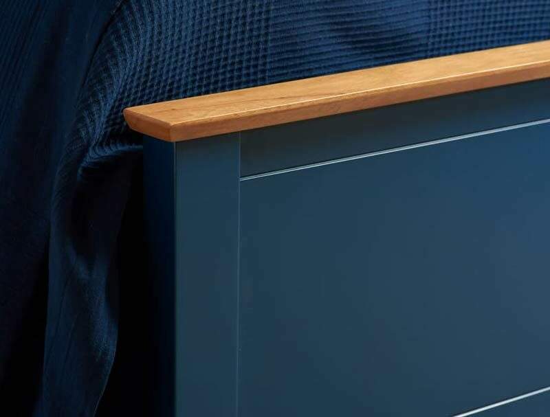 Birlea Navy Blue & Oak Colour Ottoman Bed Frame