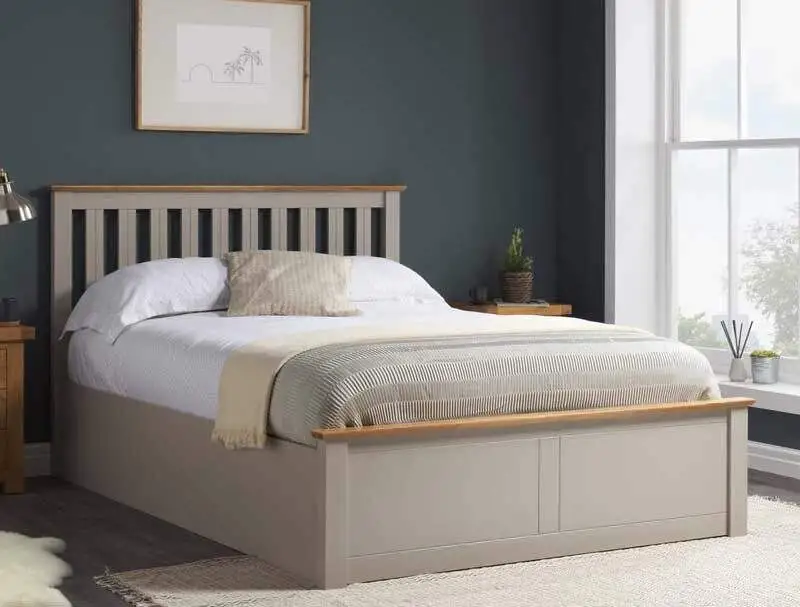 Birlea  Pearl Grey Painted Ottoman Bed Frame