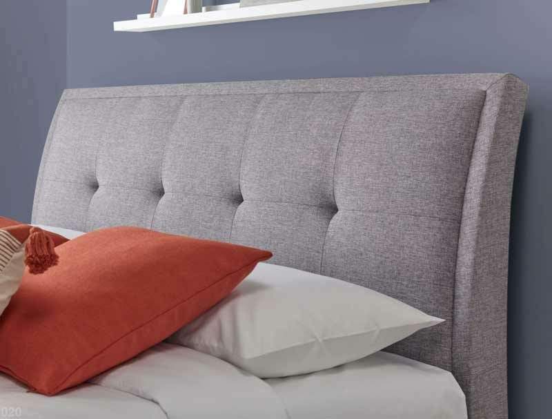Kaydian Accent Marbella Grey Fabric Ottoman Bed Frame