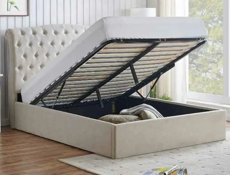 BPB Rosalind  Natural Ottoman Bed Frame