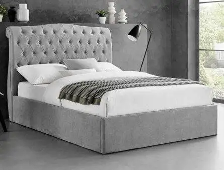 BPB Rosalind Light Grey Ottoman Bed Frame