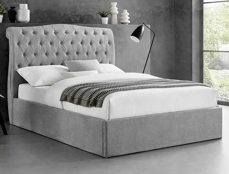 BPB Rosalind Light Grey Ottoman Bed Frame