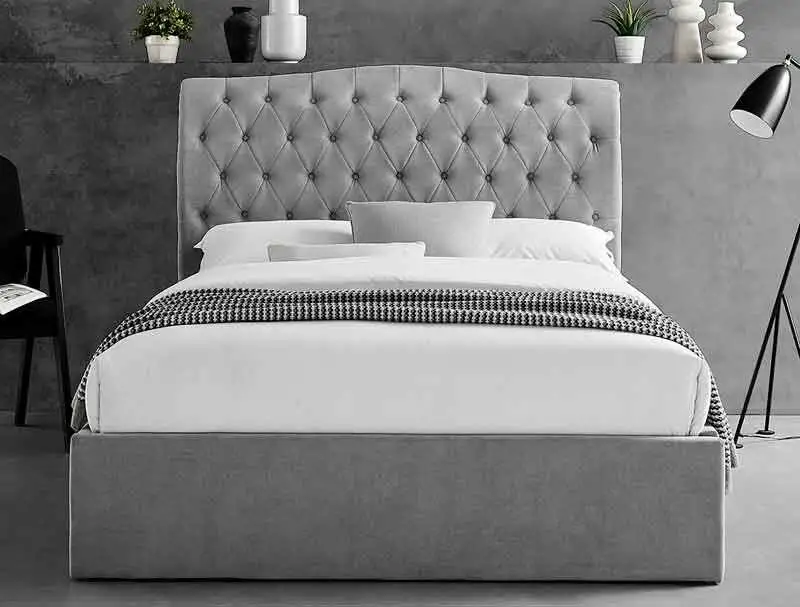 BPB Rosalind Light Grey Ottoman Bed Frame