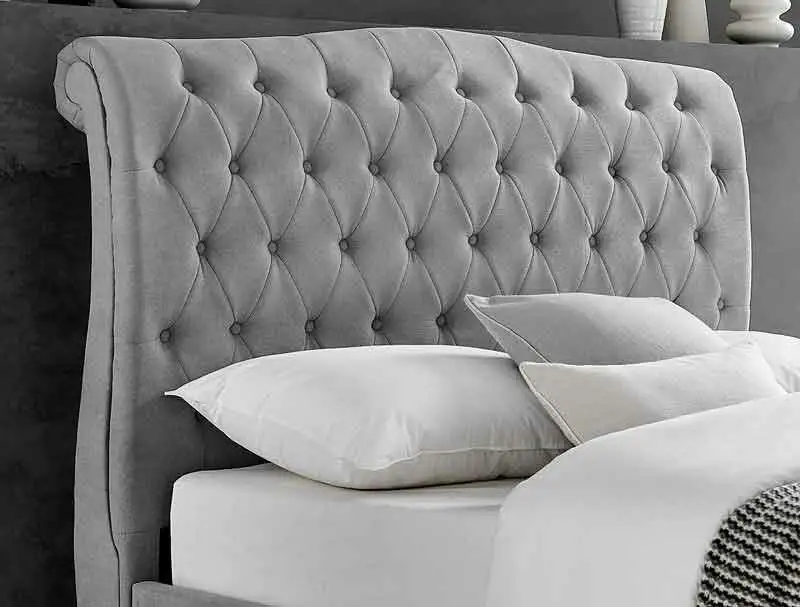 BPB Rosalind Light Grey Ottoman Bed Frame