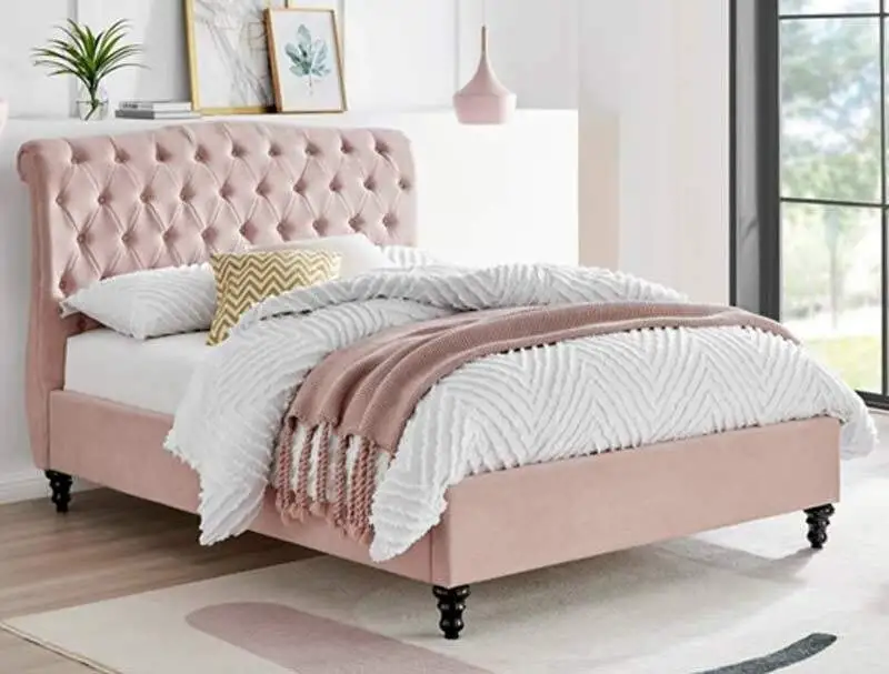 BPB Rosalind Pink Fabric Bed Frame