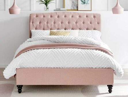 BPB Rosalind Pink Fabric Bed Frame