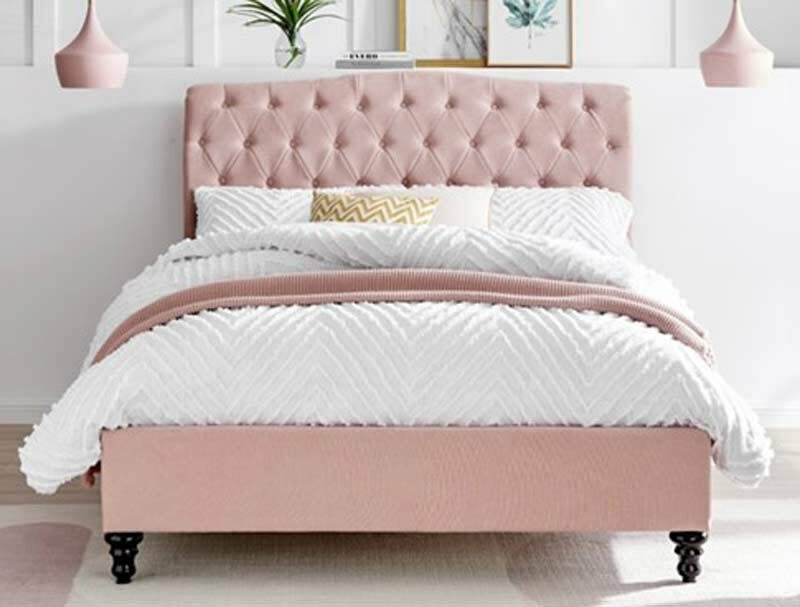 BPB Rosalind Pink Fabric Bed Frame