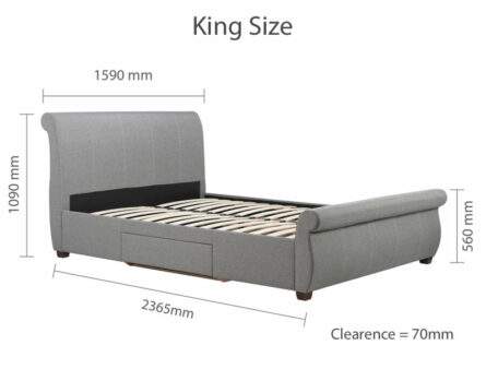 Birlea Lancaster Fabric Bed Frame