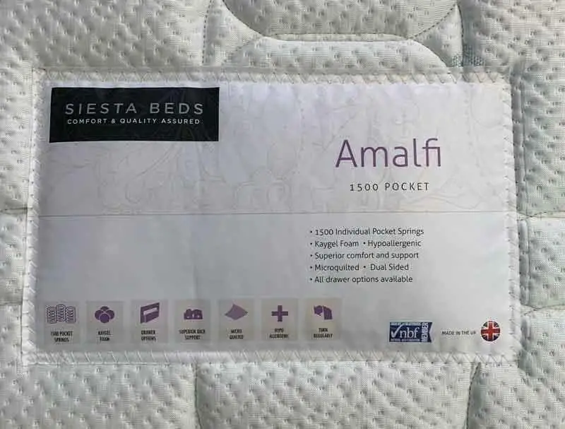 Siesta Amalfi 1500 Cooler Extreme Gel Mattress