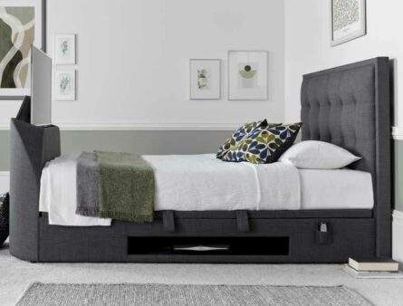 Kaydian Falstone Pendle Slate TV Ottoman Bed Frame
