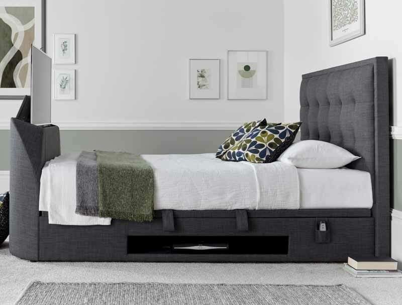 Kaydian Falstone Pendle Slate TV Ottoman Bed Frame