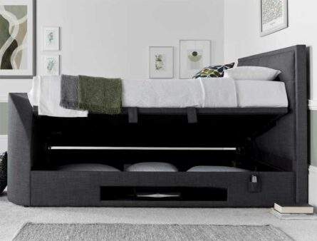 Kaydian Falstone Pendle Slate TV Ottoman Bed Frame