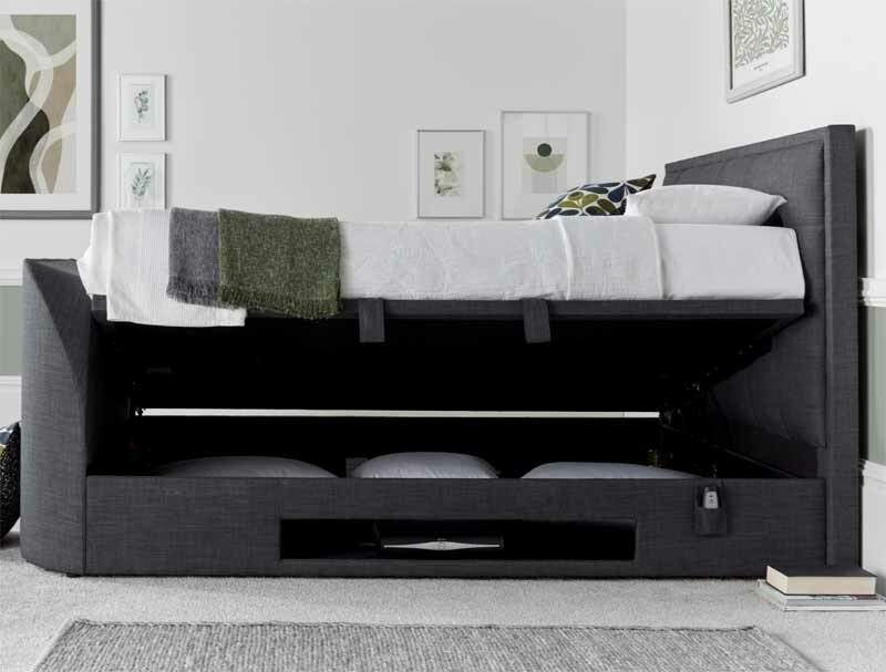 Kaydian Falstone Pendle Slate TV Ottoman Bed Frame