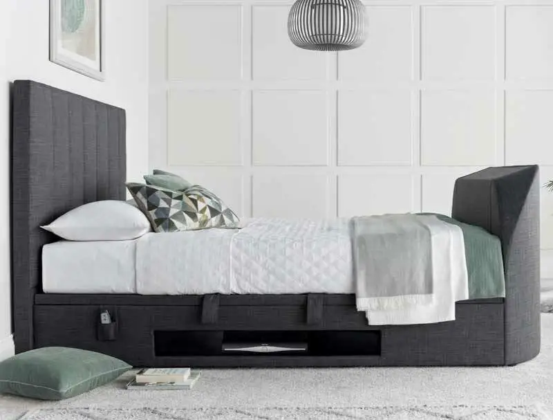 Kaydian Medburn Slate TV Ottoman Bed Frame