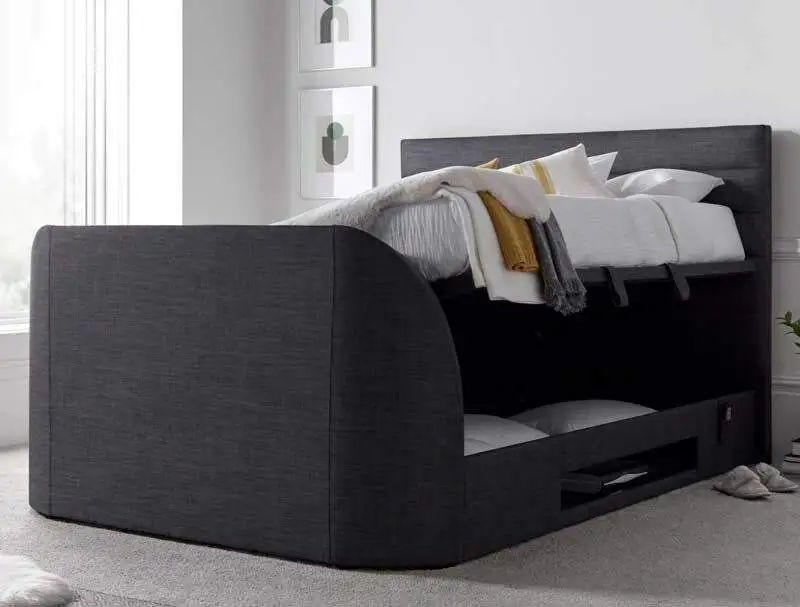 Kaydian Appleby Pendle Slate TV Ottoman Bed Frame