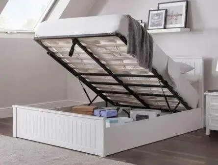 Julian Bowen Maine White Ottoman Bed Frame