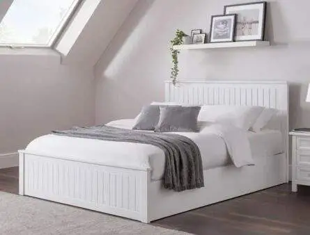 Julian Bowen Maine White Ottoman Bed Frame