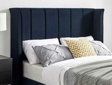 Best Price Beds Polar Navy Winged Bed Frame