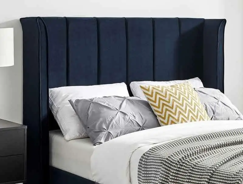 Best Price Beds Polar Navy Winged Bed Frame