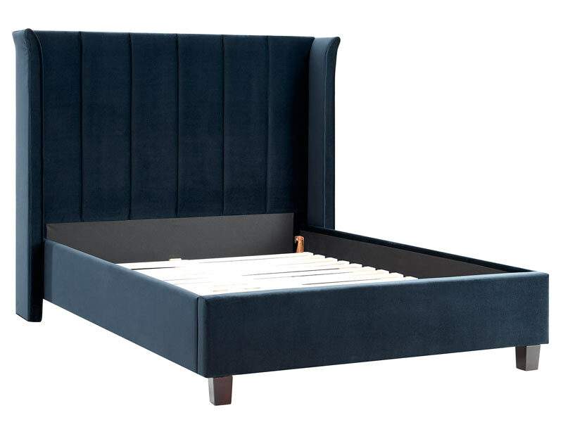 Best Price Beds Polar Navy Winged Bed Frame