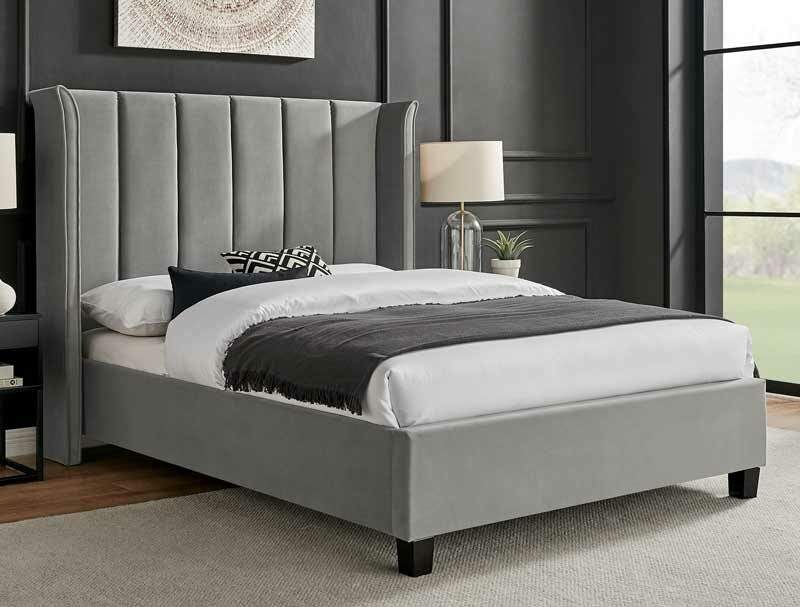 Best Price Beds Polar Silver Winged Bed Frame