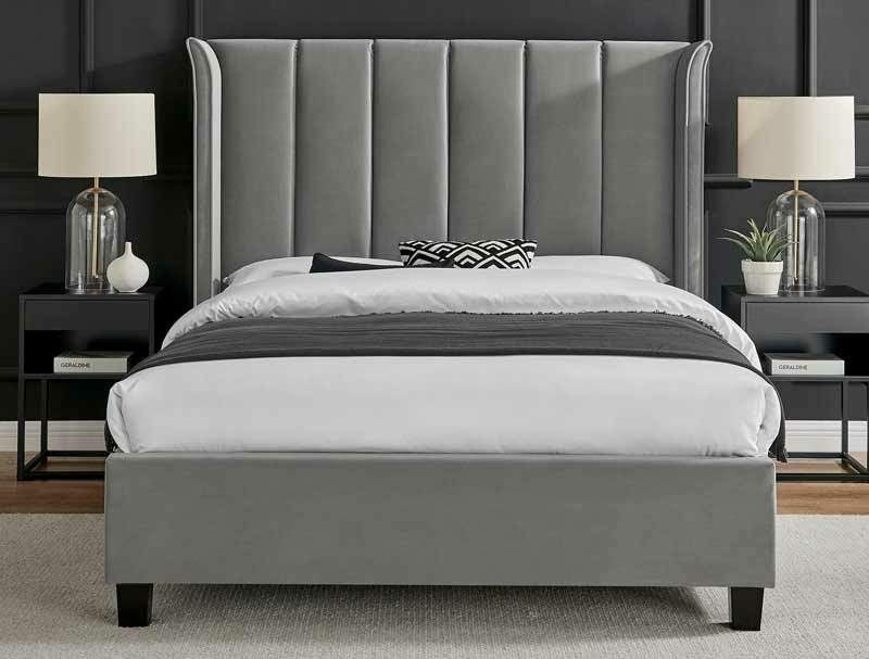 Best Price Beds Polar Silver Winged Bed Frame