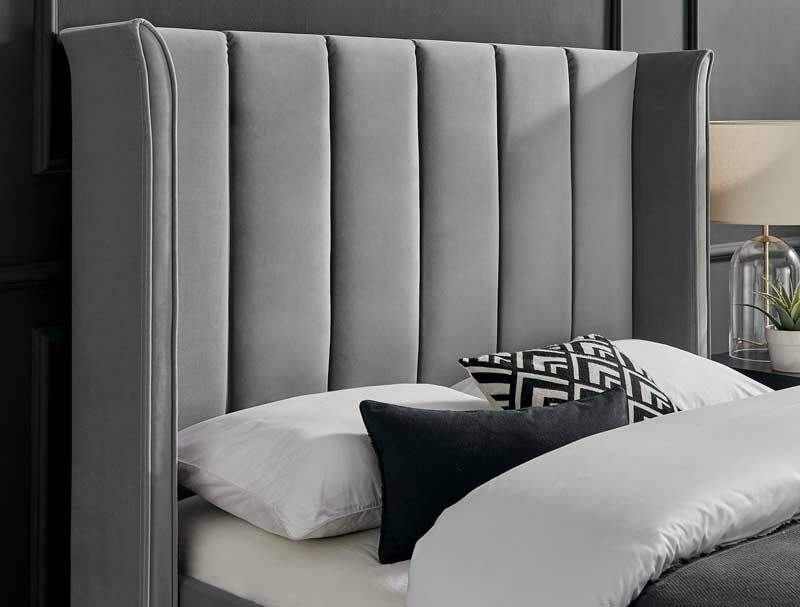 Best Price Beds Polar Silver Winged Bed Frame