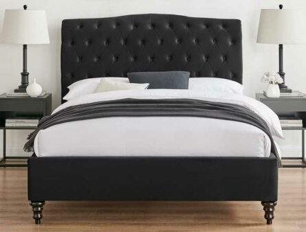 BPB  Rosalind Black Fabric Bed Frame