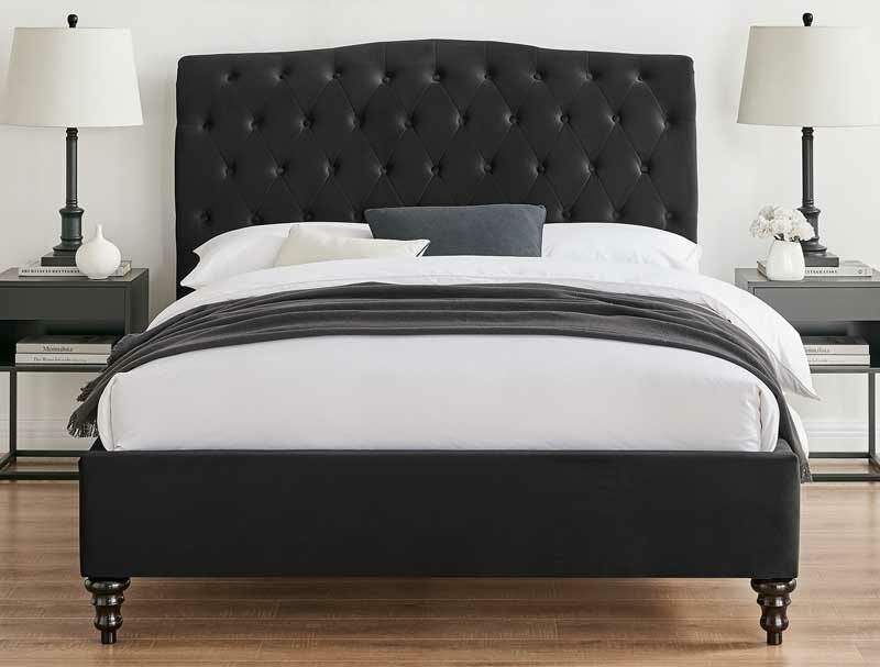BPB  Rosalind Black Fabric Bed Frame