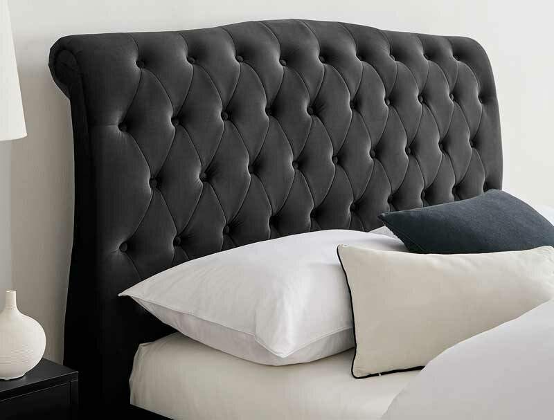 BPB  Rosalind Black Fabric Bed Frame