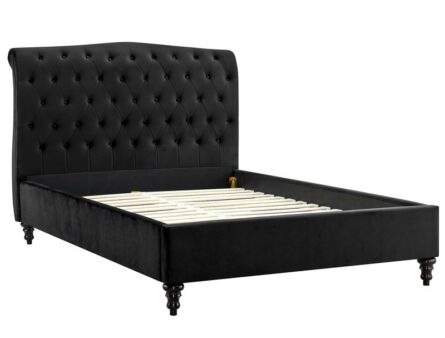 BPB  Rosalind Black Fabric Bed Frame