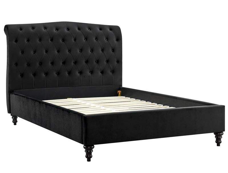 BPB  Rosalind Black Fabric Bed Frame