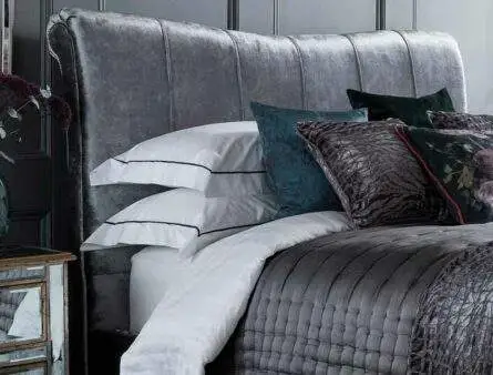 Flintshire Furniture Leona Fabric Sleigh Bed Frame