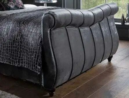 Flintshire Furniture Leona Fabric Sleigh Bed Frame