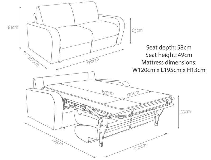 Jay-Be Deco Two Seater Sofa Bed
