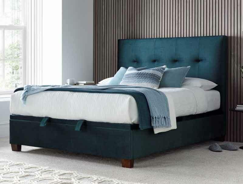 Kaydian Walkworth Deep Ocean Blue Ottoman Bed Frame