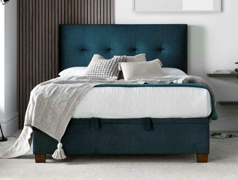 Kaydian Walkworth Deep Ocean Blue Ottoman Bed Frame