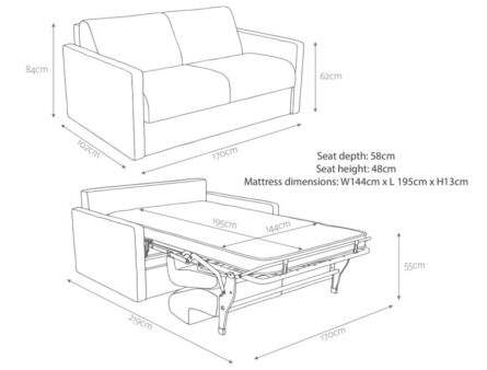 Jay-Be Slim 3 Seater Sofa Bed