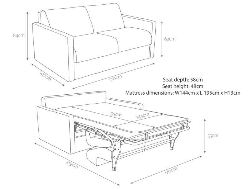 Jay-Be Slim 3 Seater Sofa Bed