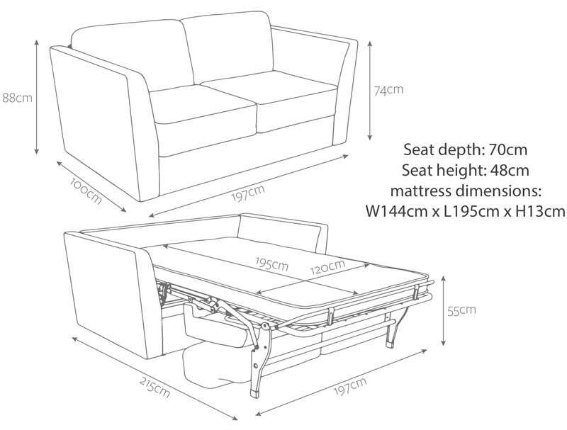 Jay-Be Elegance 3 Seater Sofa Bed