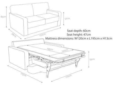 Jay-Be Linea 2 Seater Sofa Bed
