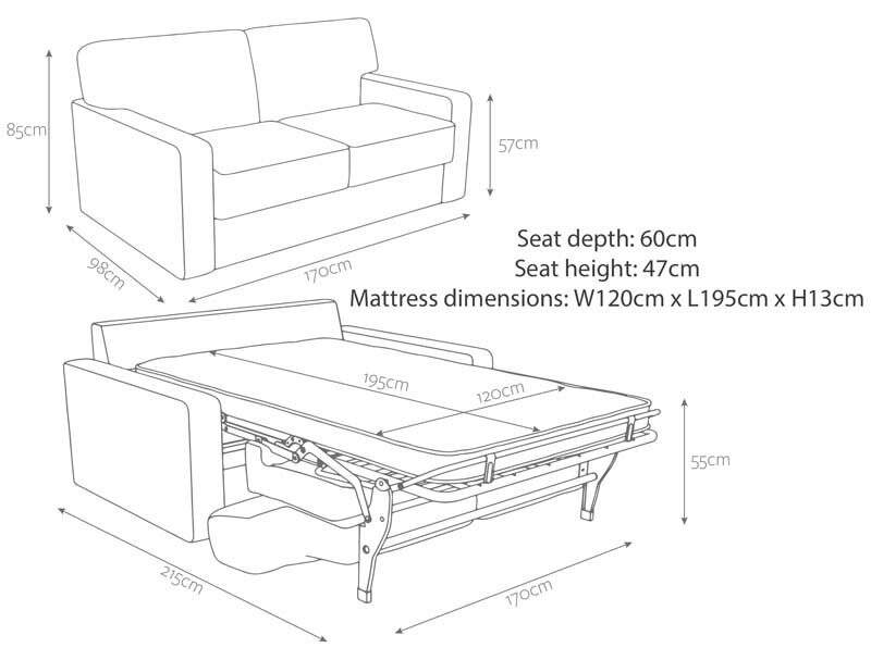 Jay-Be Linea 2 Seater Sofa Bed