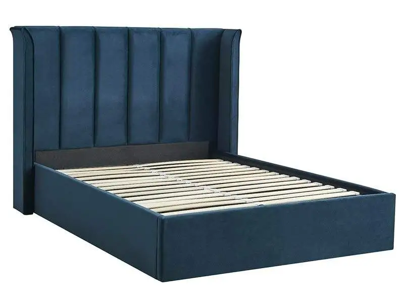 BestPriceBeds Polar  Navy Blue Storage Bed