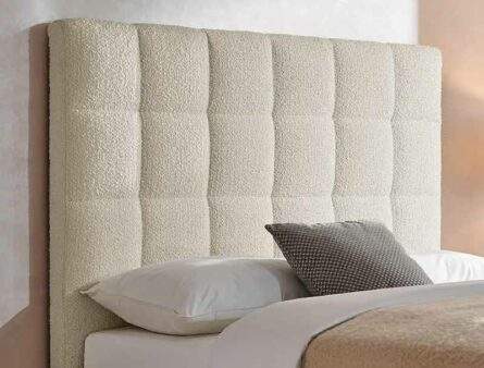 BPB Squares Ivory Boucle Bed Frame